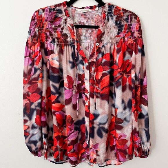 Soft Surroundings Celandine Floral Blouse - Picture 2 of 16